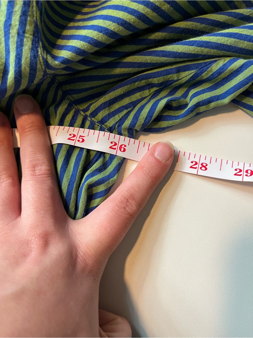 Damson Madder Cotton Fontaine Blouse Blue/Green Stripes Cottagecore - Picture 6 of 9